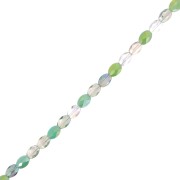 Perles ovales facettées 8x6 mm en verre - Mix Vert - Crystal x58cm|raw }}