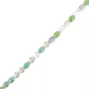 Perles ovales facettées 8x6 mm en verre - Mix Vert - Crystal x58cm