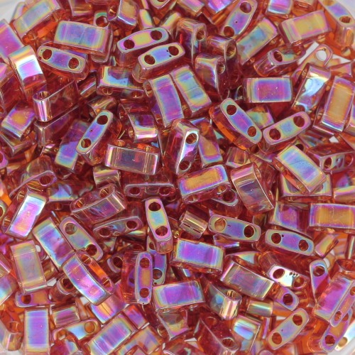 Miyuki Half Tila Beads 5x2.3x1.9mm HTL-257 - Transparent Topaz AB x10g