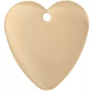 Pendentif coeur 19x18 mm - Doré à l'or fin x1