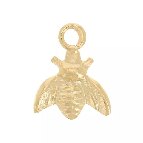 Mini breloque abeille 7x6 mm - Gold filled (or laminé) x1