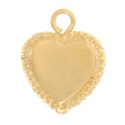 Breloque coeur 9.5x8 mm avec petites boules - Gold filled (or laminé) x1|raw }}