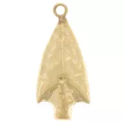 Pendentif pointe ethnique martelé 18x8mm anneau fermé - Gold filled (or laminé) x1