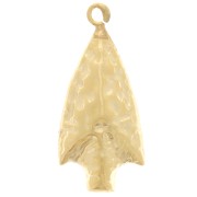 Pendentif pointe ethnique martelé 18x8mm anneau ouvert - Gold filled (or laminé)