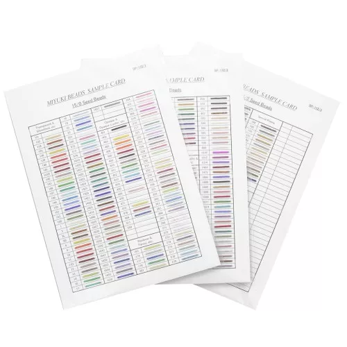 Nuancier Miyuki Rocailles 15/0 (n°SP-112/1-3) - Planches 1 - 2 et 3