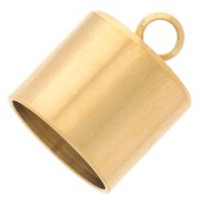 Embouts cylindriques pour cordon 10 mm - Acier inoxydable 303 Doré x4|raw }}