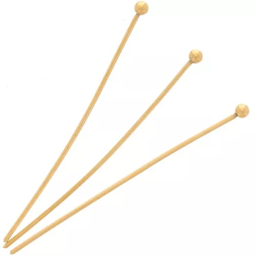Clous tête boule 35x0.6 mm - Acier inoxydable 304 Doré x6