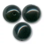 Perles en verre tchèque rondes 12 mm Jet  x5