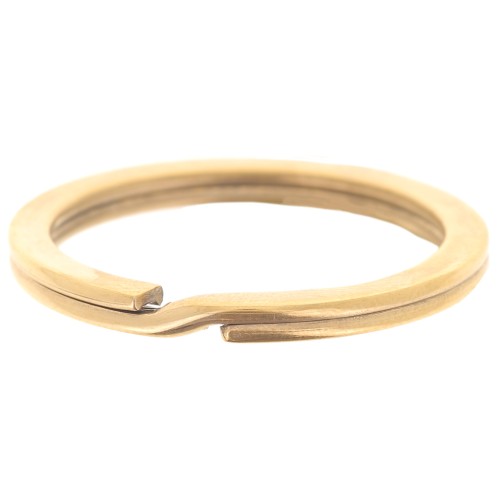 Porte clés anneau à personnaliser 28 mm - Acier inoxydable 304 Doré x1