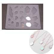Moule silicone pour réaliser 18 tranches d'Agate en résine - Transparent x1
