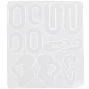 Moule silicone pour réaliser 10 formes géométriques en résine - Transparent x1