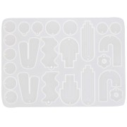 Moule silicone n°11 pour réaliser des boucles d'oreilles en résine - Transparent