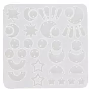 Moule silicone pour réaliser pendentifs et intercalaires en résine - Transparent