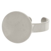 Bague plateau réglable pour cabochon fond plat 14 mm - Acier inoxydable 304 x1|raw }}