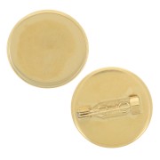 Support de broche pour cabochon 20 mm - Acier inoxydable 304 Doré x1|raw }}