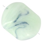 Perle baroque irrégulière en résine opaque 22x17 mm - Mint marbré x1|raw }}