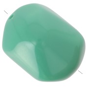 Perle baroque irrégulière en résine opaque 22x17 mm - Vert sauge foncé x1
