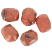 Perle baroque irrégulière en résine opaque 19x15 mm - Terracotta marbré x1