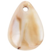 Sequins pétales de fleurs incurvés 17 mm en acrylique - Marbré beige - Marron x15