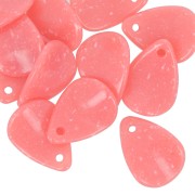 Sequins pétales de fleurs incurvés 17 mm en acrylique - Rose corail tacheté x15|raw }}