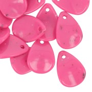 Sequins pétales de fleurs incurvés 17 mm en acrylique - Fuchsia tacheté x15|raw }}