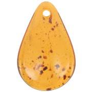 Sequins pétales de fleurs incurvés 24.5 mm en acrylique - Ambre tacheté x6