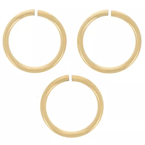 Anneaux ouverts 8x0.8 mm - Acier inoxydable 316L Doré x10