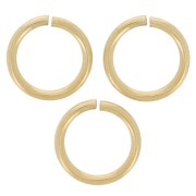 Anneaux ouverts 8x1 mm - Acier inoxydable 316L Doré x10