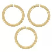Anneaux ouverts 8x1 mm - Acier inoxydable 316L Doré x10