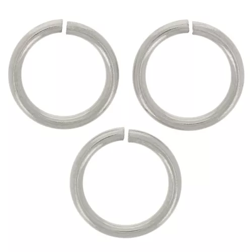 Anneaux ouverts 8x1 mm - Acier inoxydable 316L x10