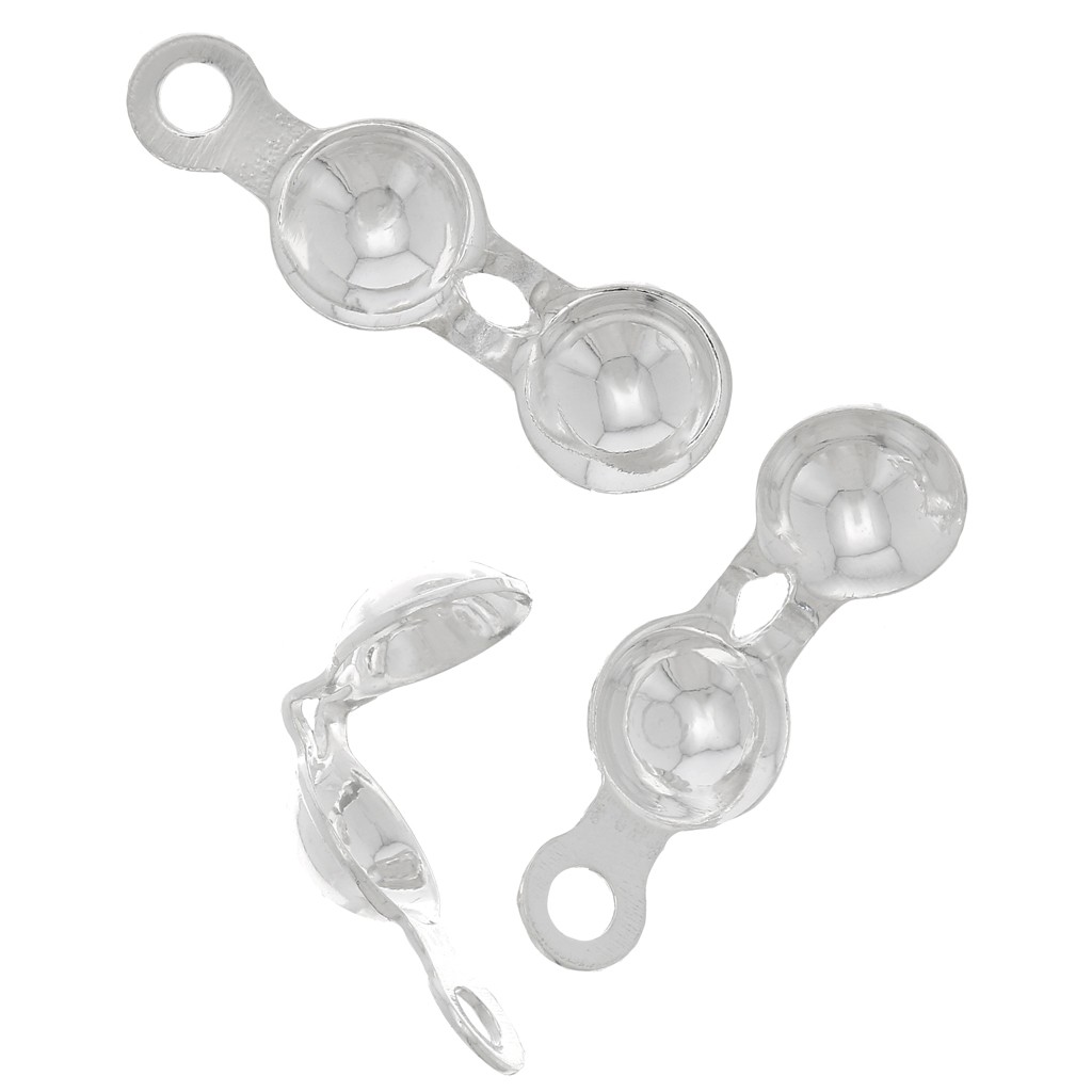 Perles Cache-noeuds Escargot 2,5mm En Argent 925/1000 - Pour Finition Bijoux - Réf COPRINOPT