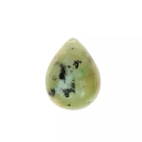 Cabochons goutte 5x4 mm en pierre gemme - Turquoise Africaine - Jaspe x2