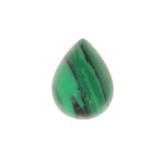 Cabochons goutte 5x4 mm en imitation pierre gemme - Malachite x2