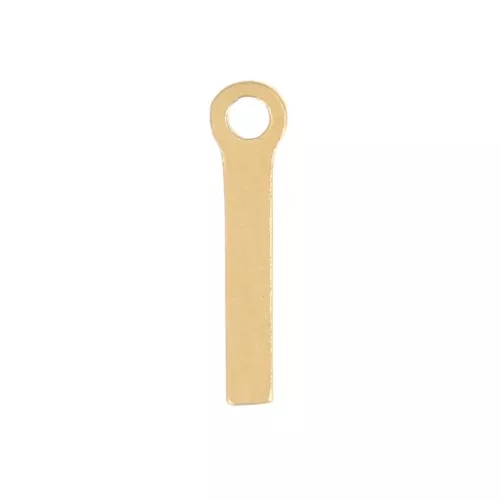 Breloque lettre alphabet 7 mm - I - Acier inoxydable 304 Doré x1