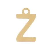 Breloque lettre alphabet 7 mm - Z - Acier inoxydable 304 Doré x1