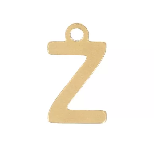 Breloque lettre alphabet 7 mm - Z - Acier inoxydable 304 Doré x1