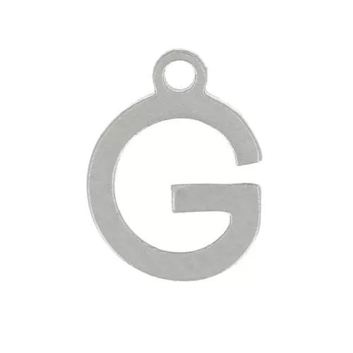 Breloque lettre alphabet 7 mm - G - Acier inoxydable 304 x1