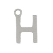 Breloque lettre alphabet 7 mm - H - Acier inoxydable 304 x1