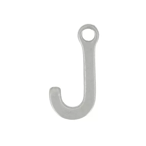 Breloque lettre alphabet 7 mm - J - Acier inoxydable 304 x1