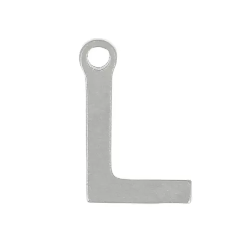 Breloque lettre alphabet 7 mm - L - Acier inoxydable 304 x1