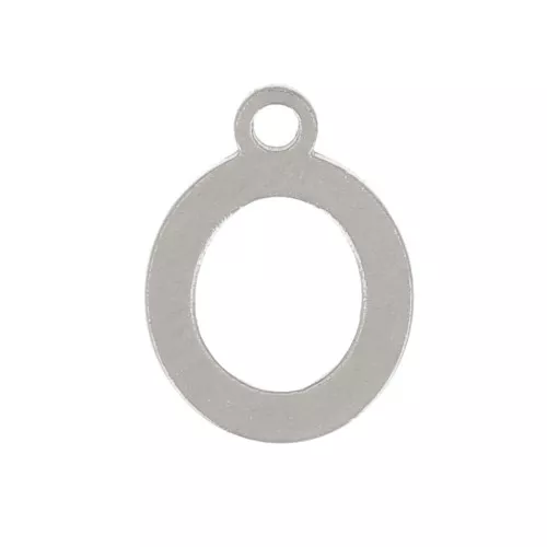 Breloque lettre alphabet 7 mm - O - Acier inoxydable 304 x1