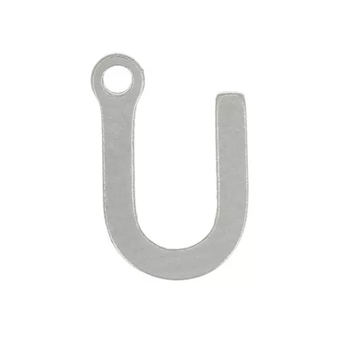 Breloque lettre alphabet 7 mm - U - Acier inoxydable 304 x1