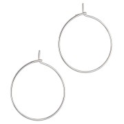 Créoles 20 mm à décorer - Acier Inoxydable 316L x40