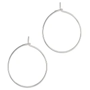 Créoles 20 mm à décorer - Acier Inoxydable 316L x40