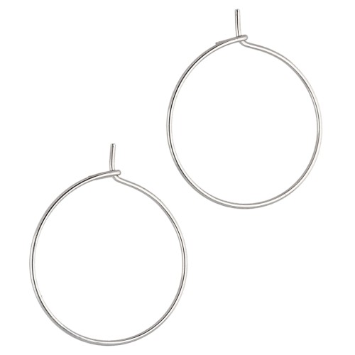 Créoles 20 mm à décorer - Acier Inoxydable 316L x40