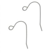 Crochets d'oreilles 12 mm - Acier inoxydable 316L x2