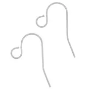 Crochets d'oreilles 13 mm - Acier inoxydable 316L x2