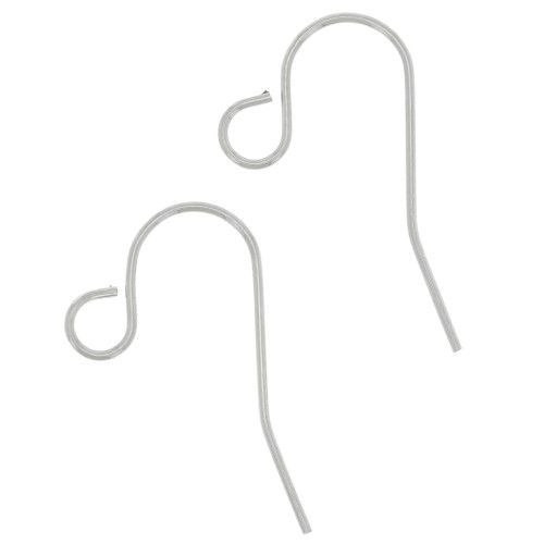 Crochets d'oreilles 13 mm - Acier inoxydable 316L x2