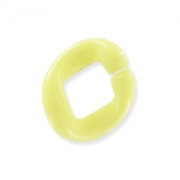 Maillon ovale torsadé 21x18 mm Jaune Pâle x1|raw }}