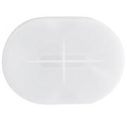 Moule silicone pour réaliser un porte-savon ovale 11x7.7 cm - Transparent x1